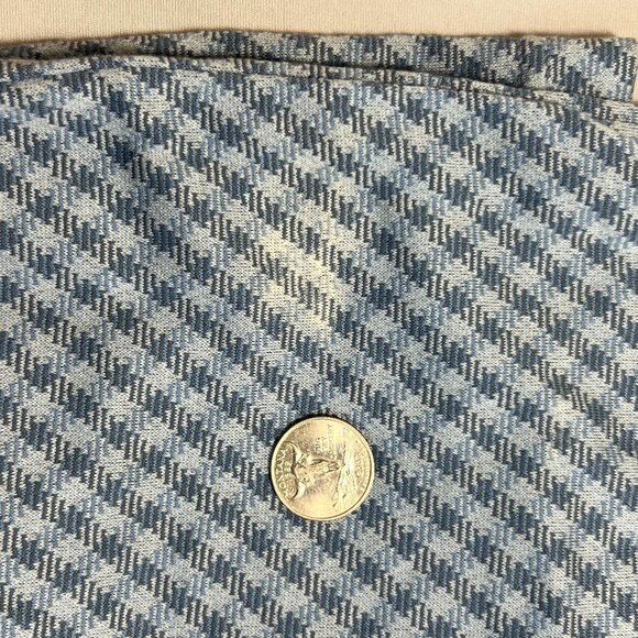 Alan Flusser Med Blue Houndstooth Golf Polo Mercerized Cotton Short Sleeve Top - Picture 9 of 9